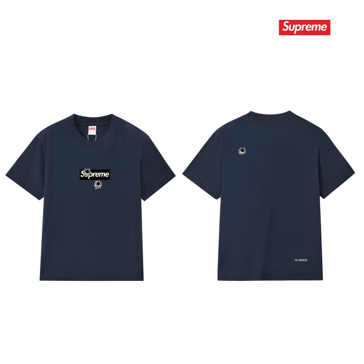 Supreme Bullet Hole Graphic T-Shirt — comparison