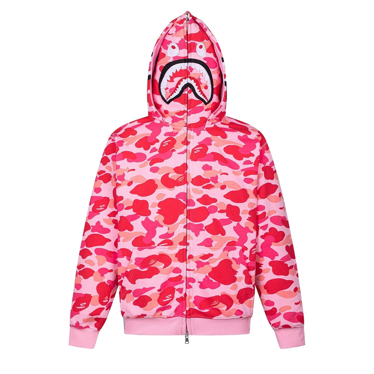 BAPE Shark Camo Full-Zip Hoodie — front