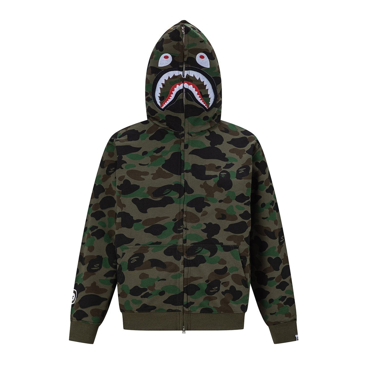 BAPE Shark Camo Full-Zip Hoodie — front