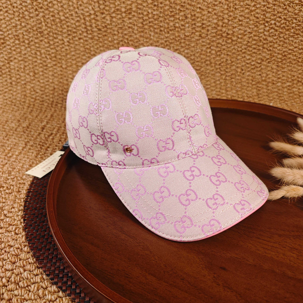 GUCCI Pink & Purple Hardware Baseball Cap